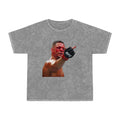 Mineral Wash T-Shirt — Bloody Fighter Middle Finger Graphic