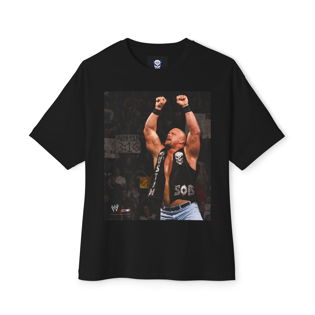 Boxy Tee — Retro Wrestling Photo Graphic Shirt