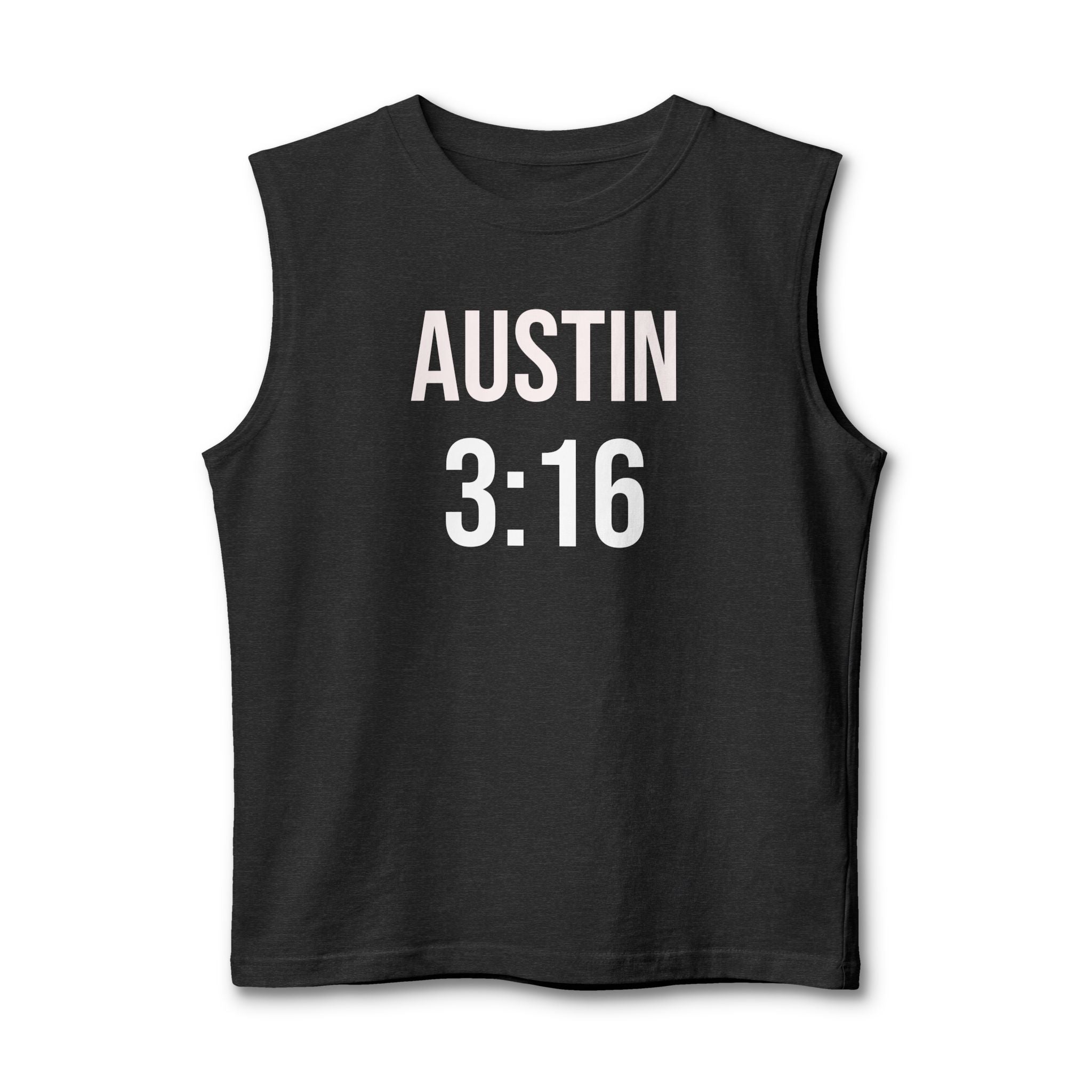 Austin 3:16 Muscle Tank — Stone Cold Skull Graphic Sleeveless Tee